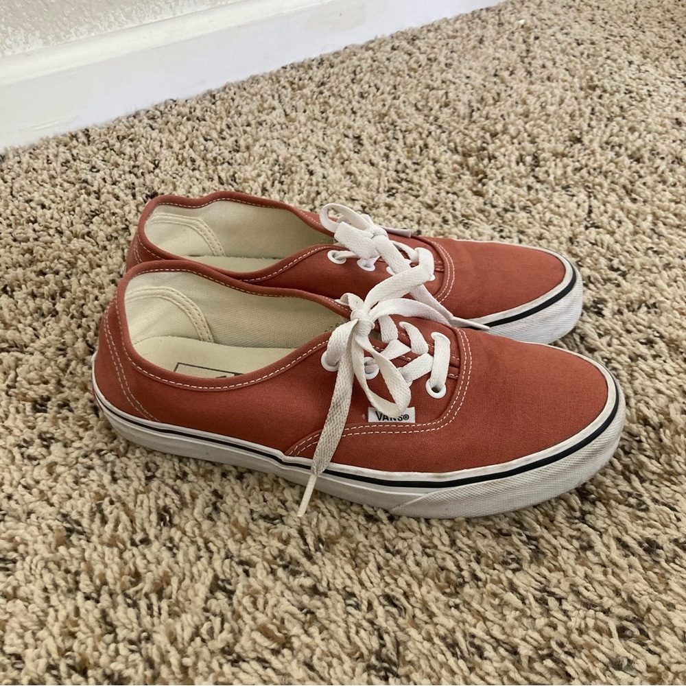 Vans Rust Canvas Sneakers with White Laces